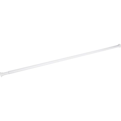 Tubo bastone doccia 125-225 estensibile alluminio bianco doccia vasca nicchia (1/3)