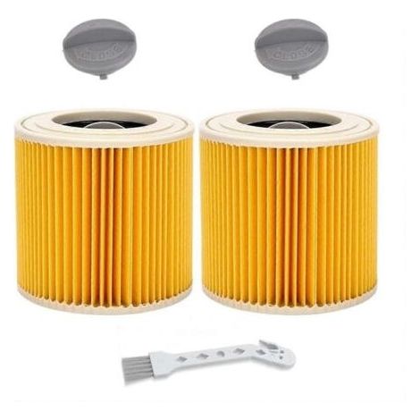 Lot de 2 cartouches filtrantes de rechange pour aspirateur Karcher WD3 Premium, WD2 et WD. (1/5)