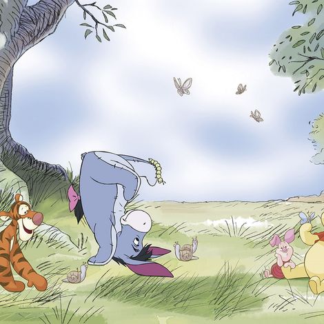 papier peint panoramique Winnie l'ourson multicolore  - Komar