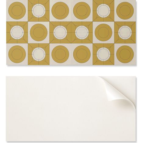 Panel de PVC con motivo decorativo f谩cil para comedor, 100x50 cm, estampado geom茅trico con c铆rculos.