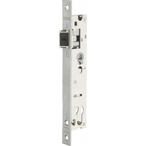 Thirard – Boitier de serrure encastrable à cylindre pour menuiserie métallique – Axe 21mm – Têtière inox à bouts carrés – Verrouillage efficace