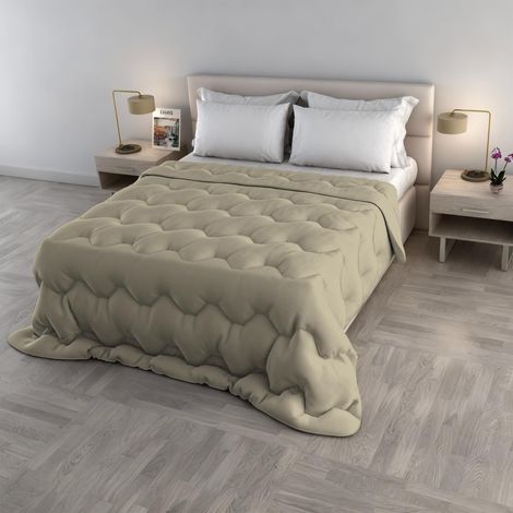 Couette d’Hiver WaterWashed, Taille matrimoniale 250×260 cm, Duvet rembourré 300 g, Couverture Lavable sans Repassage – Couleur Sable. (1/5)