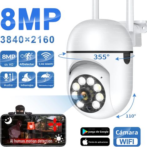 Caméra IP extérieure sans fil 8MP avec commande vocale bidirectionnelle et vision nocturne couleur IA. (1/5)