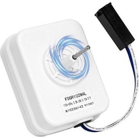 Moteur d'évaporateur W10236142 pour réfrigérateur Whirlpool - Moteur de ventilateur WPW10236142 pour certains modèles Maytag et Amana. Remplace la pièce n° 1551816. (1/5)