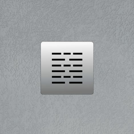 Receveur de douche 110x120 cm extra plat en résine minérale CENTRO surface ardoisée béton Grille inox