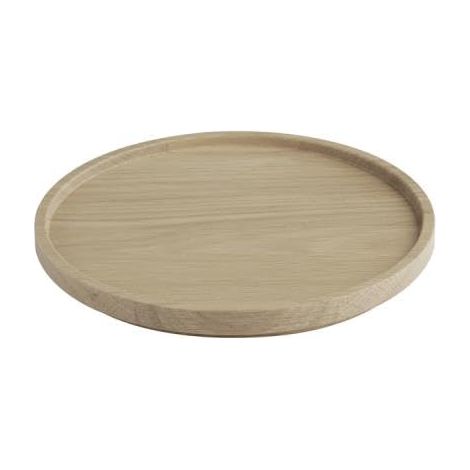 Assiette THE GRID - bois de chêne, Ø 16 cm, empilable (1/5)
