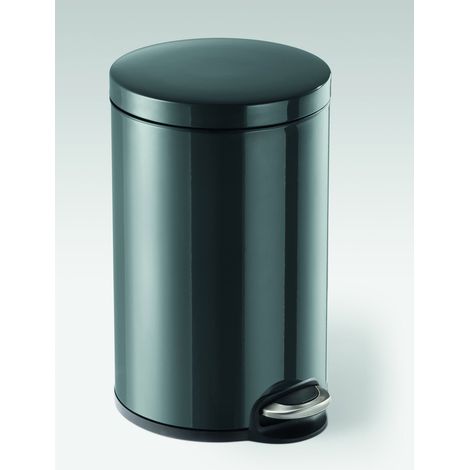 DURABLE Treteimer Metall 12L rund anthrazit (1/5)