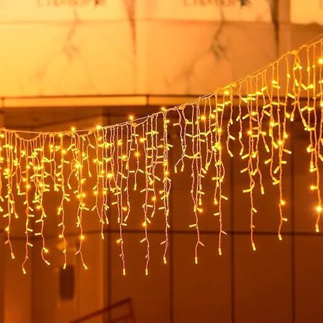 Outdoor Christmas Light Curtain, 10 m 400 LED Fairy Lights 8 Modes Waterproof IP44 Waterfall LED Christmas Decoration for Windows, Christmas, Wedding, Birthday, Home, Patio (1/5)
