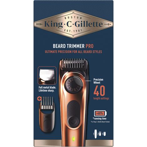 Gillette King C. Gillette Elektrischer Barttrimmer Pro für Männer