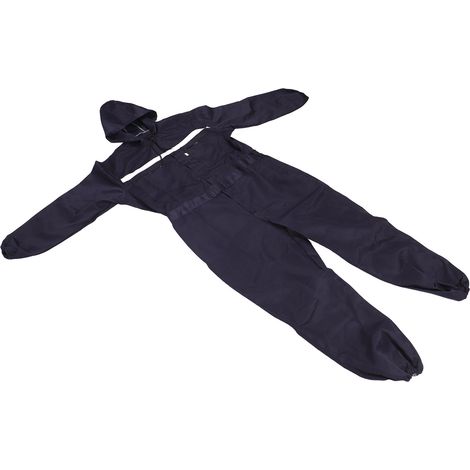 Ortviai Combinaison de Travail Réfléchissante XL à Capuche, Bleu Foncé, Polyester Anti-Rouille, Manches Longues