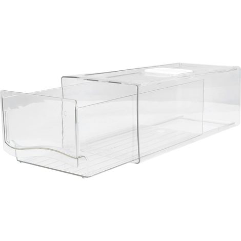 Conteneurs de Réfrigérateur Bacs de Rangement Transparents qualité Alimentaire avec évents Réglables pour Conserver Les Produits dans Le Réfrigérateur et la Cuisine (1/5)