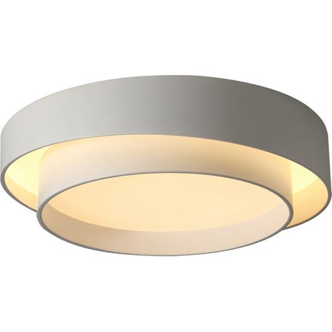 Plafonnier rond encastré de Style double anneau, éclairage chaud, luminaire de plafond pour couloir, lampe d'intérieur respectueuse des yeux, blanc