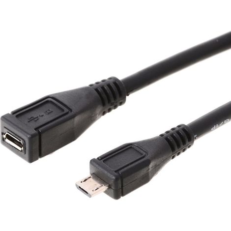 USB 2.0 Verlängerungskabel, Micro-USB Stecker  Micro-USB Buchse