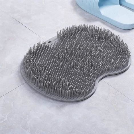 (GRAY)Gant gommage - massage,Brosse de bain en Silicone,épurateur de pieds,aspiration,nettoyeur de dos mural,douche,Massa- GRAY(A18600)