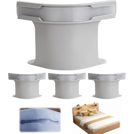 Lot de 4 supports de drap de lit avec bandes de verrouillage, clips antidérapants et robustes, amovibles pour toutes les tailles de lit (blanc) (1/5)