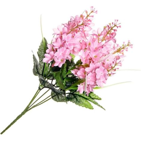 Fleurs de jacinthe de soie artificielles réalistes pour mariage, centre de table, décoration d'intérieur, fête, arrangement de table, basse 35 x 10 cm, blanc crème, violet clair, violet (1/5)