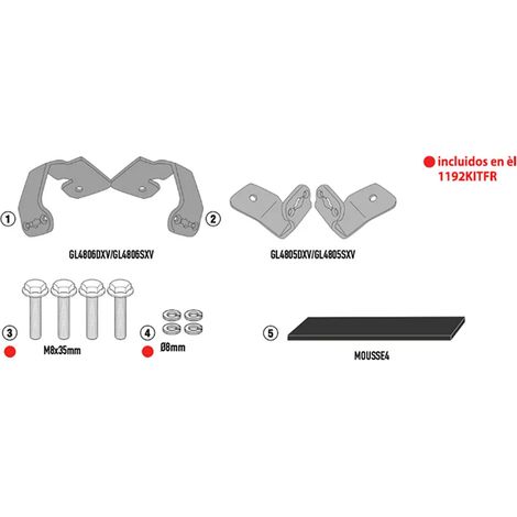 Kit viti Givi 1192kit resistente facile installazione (1/2)
