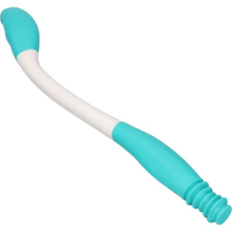 Outil d'aide aux toilettes de 40 cm avec manche long, flexible et pliable, pour un confort optimal chez les personnes âgées et les femmes enceintes. (1/5)