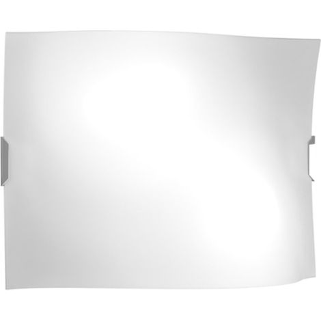 Plafoniera vetro top light wing 1044 70 e27 led vetro curvo satinato