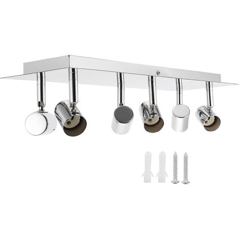 Plafonnier LED encastré 6 spots GU10 18W 86-265V pour salon, mur, éclairage intérieur (1/5)