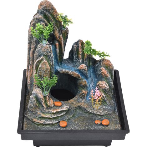 Fontaine de paysage avec cascade, décoration de table, ornement intérieur (modèle 1003 avec brumisateur, grande taille, 220V UE) (1/5)