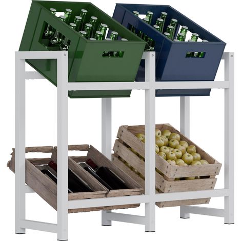 Getränkekistenständer Stack weiß 75x91x31 cm