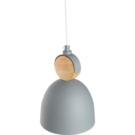 E27 Moderne Metal Suspensions Luminaire Sphérique Plafonnier Lustre Industriel en Métal Plafonnier Lustre Plafonnier Lampe LED (Gris) (1/5)