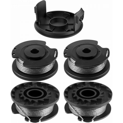 5 Pièces F016800569 Bobines de fil de Rechange pour débroussailleuse Bosch EasyGrassCut, F016800385 Bobine de Rechange de Tondeuse Compatible avec ART 23SL et ART 26SL (4pcs + 1pcs) (1/5)