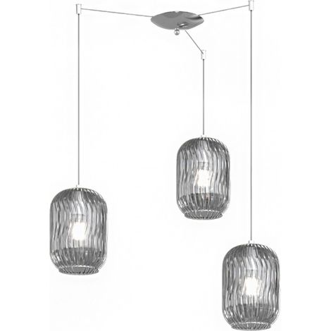 Lampadario moderno top light tender 1181 cr s3 s fu e27 led vetro sospensione