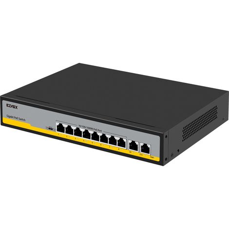 VIMAR - 46260.10P.03 Switch Gigabit con 8 puertos PoE y 2 enlaces ascendentes