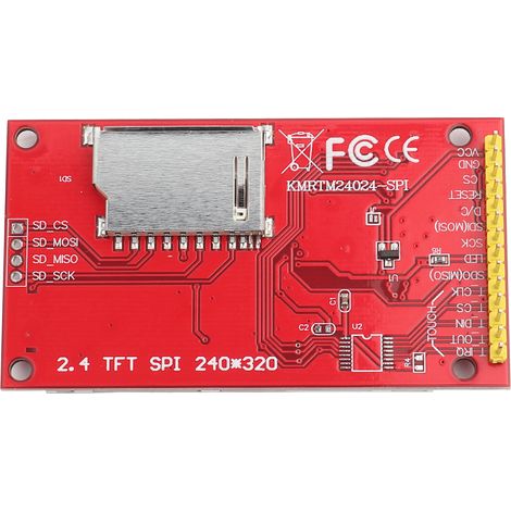 Écran LCD TFT de 2,4 pouces avec port série SPI et circuit imprimé, sans écran tactile. (1/4)