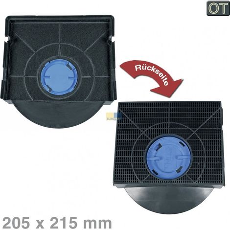 Carbonfiltertyp 303 (21,4 x 20,9 x 4 cm) für Whirlpool, IKEA, Faure, Electrolux, Indesit, Ariston Hotpoint Hood (1/2)