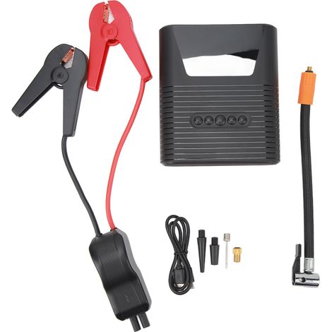 Starthilfe-Reifenfüller 150PSI Tragbare kabellose Reifenluftpumpe mit LED-Licht für Auto, Motorrad, Fahrrad, Ball (1/5)