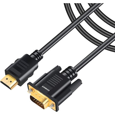 Cavo HDMI a VGA da 6 piedi Supporta 1080P Converti segnale Collega a desktop DVD Laptop con porta HDMI per display proiettore HDTV con (1/4)