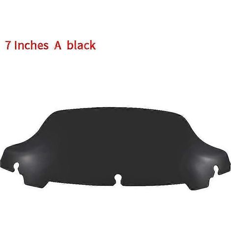 Déflecteur de vent Wave pour pare-brise de moto Harley Electra Street Tri Glide Ultra Limited CVO FLHX FLHT (à partir de 2014) - Noir 7 pouces