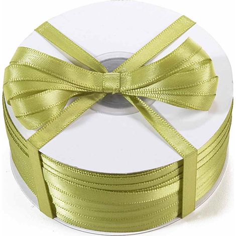 Nastro doppio raso color verde oliva, mm 6 x 100 m