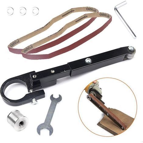 Adaptateur universel pour ponceuse à bande – compatible avec tous modèles, fixation rapide, acier inoxydable robuste (1/2)