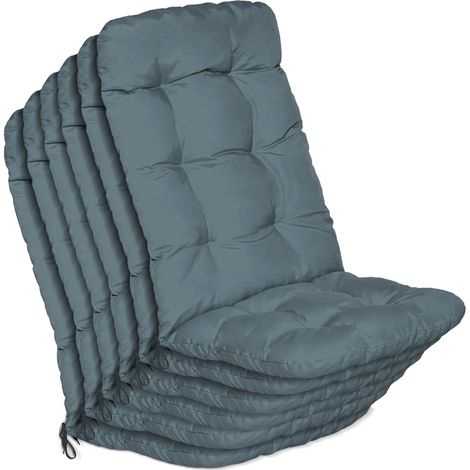 6er Set Hochlehner Auflagen Flair HL, 120x50x8cm, Taubenblau (1/5)