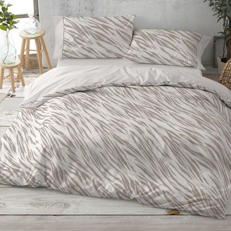 Housse de Couette imprimée, pour lit de 150 à 160 cm (+ Dimensions Disponibles), Motif 050, Couleur Moka (150-160 x 190/200 cm) (1/5)