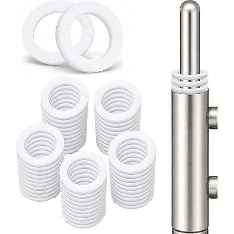 100 PCS Rondelles Pour Gonds de Porte 10,2 x 15 mm, Entretoises en Nylon pour Charnière, Bagues de Paumelle 1 mm et 2 mm, Réduction du Bruit et Protection Contre l'Usure pour Portes (1/5)