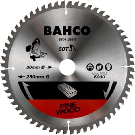 Bahco Kreissägeblatt, 250 mm, 80 Zähne, 0° Schnittwinkel (1/2)