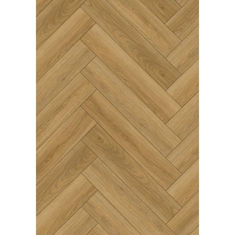 Mexen Chattanooga  pannelli vinilici a spina di pesce 570 x 95 mm LVT Dryback 2,5 mm, supporto in PVC, 4 V-Fuga, Rovere (1/2)