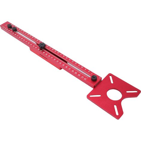Support de rainurage pour défonceuse 400 mm, guide de défonceuse, outil auxiliaire pour la découpe de cercles, équerre en T réglable pour le travail du bois (1/5)