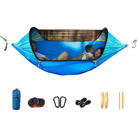 Camping en plein air simple et double avec moustiquaire hamac en tissu de parachute anti - moustique hamac (1/5)