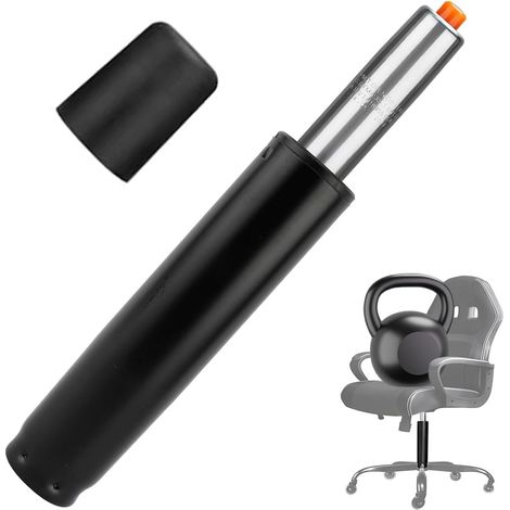 450 Lbs (Longueur Totale 300mm 450mm) Vérin à Gaz pour Chaise Bureau, Pièces Rechange Chaises Universelle Noir, Piston Ressort Hauteur Réglable, Verin Chaise pour Pivotante, Fauteuil, Tabouret (1/5)