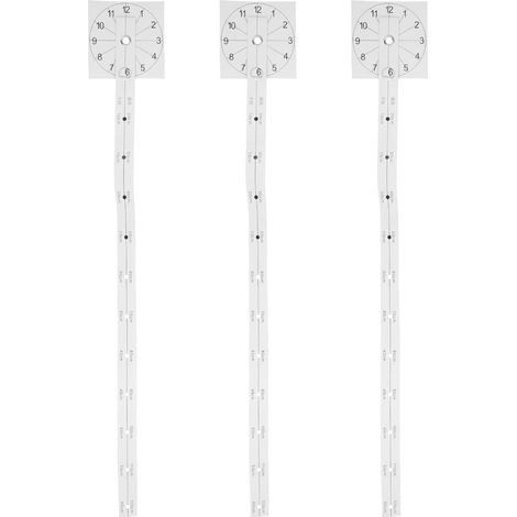 Kit d'horloge murale à monter soi-même en 3 pièces avec règle (1/5)