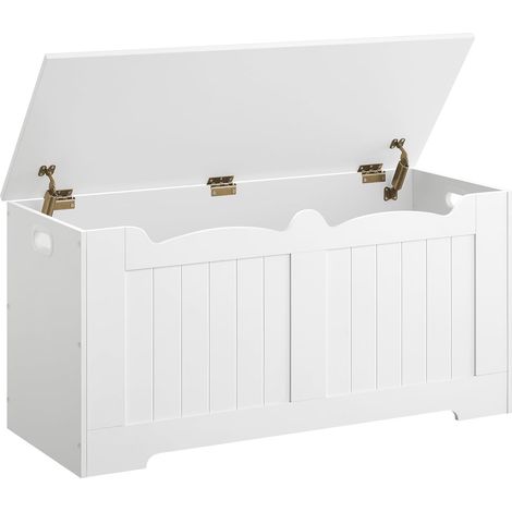 Coffre de Rangement, Banc de Rangement, Blanc (1/5)