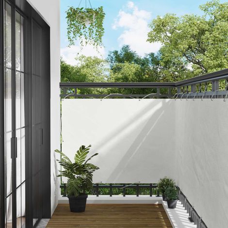 vidaXL Écran de balcon Blanc 110 x 1000 cm Tissu Oxford