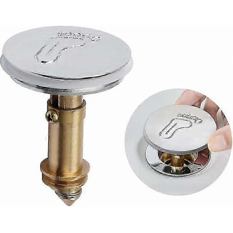 Bonde de vidange à clic-clac pour salles de bains – raccord de vidange pour baignoires balnéo, bains à remous, laiton massif chromé – 42 mm (1/5)