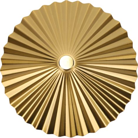 Faltbare Schirmtischlampe, 3 Farben, wiederaufladbare LED, tragbar, berührungsempfindlich, für Esszimmer und Camping (goldene Farbe) (1/5)